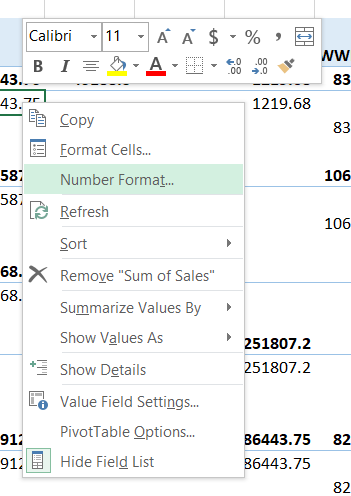 Number format