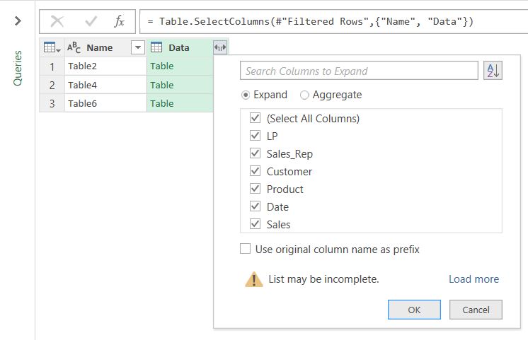 power query merge tables