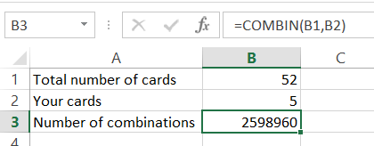 poker combinations