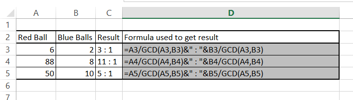 ratio gcd