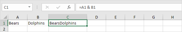 & Operator in Excel