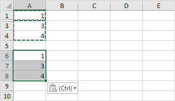 Copy Visible Cells Only in Excel
