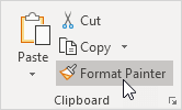 Click Format Painter