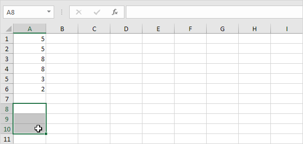 Select Multiple Cells