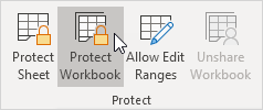Click Protect Workbook