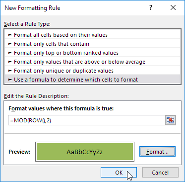 New Formatting Rule