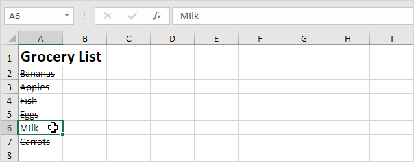 Double Click to Strikethrough