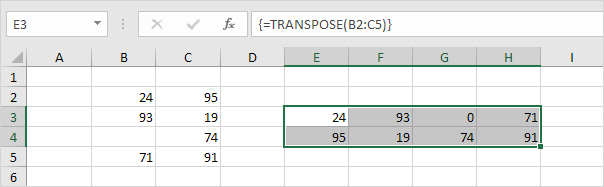 Transpose Table