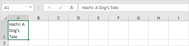 Wrapped Text in Excel