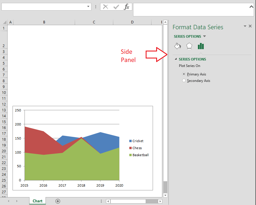 Area Chart in Excel