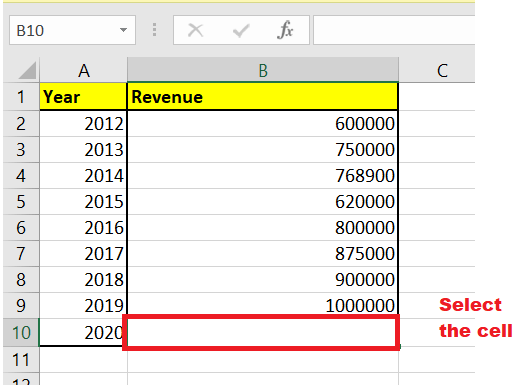 Growth Function in Excel