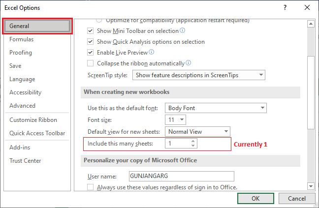 How many sheets are there in excel workbook by default