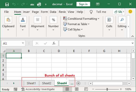 How many sheets are there in excel workbook by default