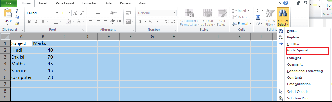 How to hide formulas in Excel