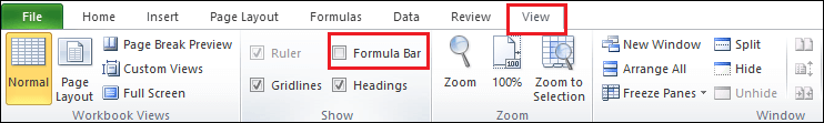 How to hide formulas in Excel