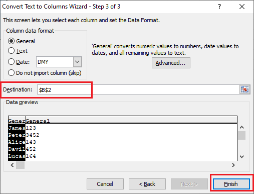 How to Separate text in Excel