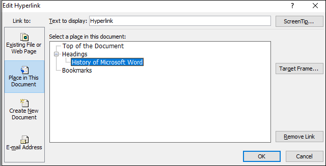 How to add and remove hyperlink in Word