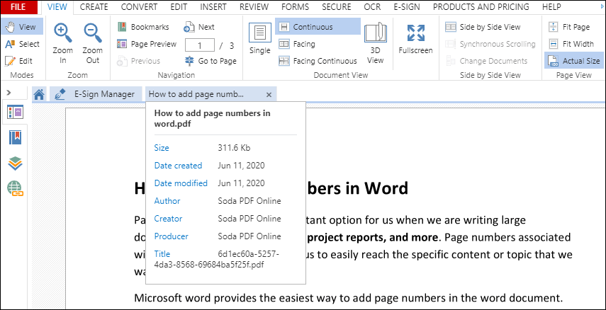 How to convert Word document to a PDF