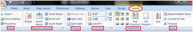 MS Word How to modify table 2