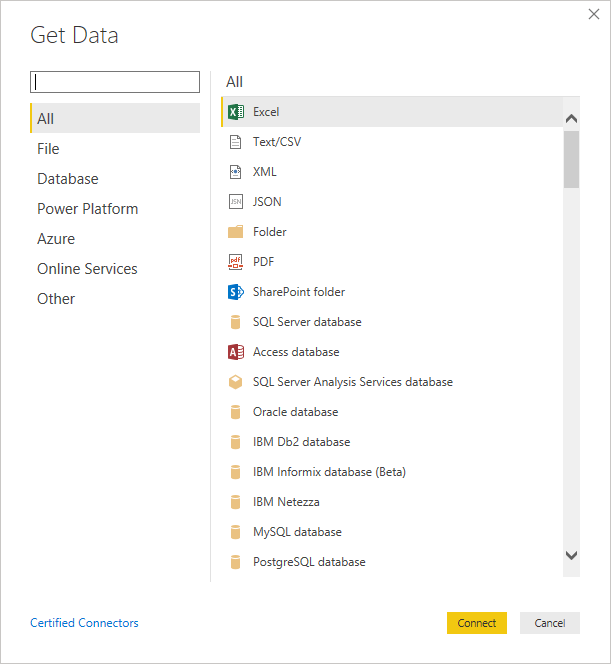 Power BI Data Sources