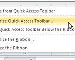 Microsoft Excel Quick Access Toolbar
