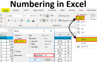 Numbering in Excel