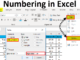 Numbering in Excel