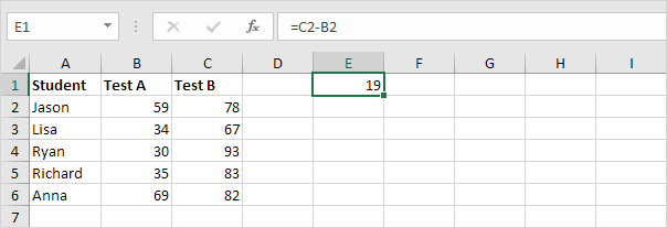 With Excel Array Formula, Step 1